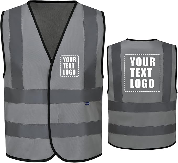 AYKRM 12 colour High visibility viz vest hi vis viz reflective work by AYKRM