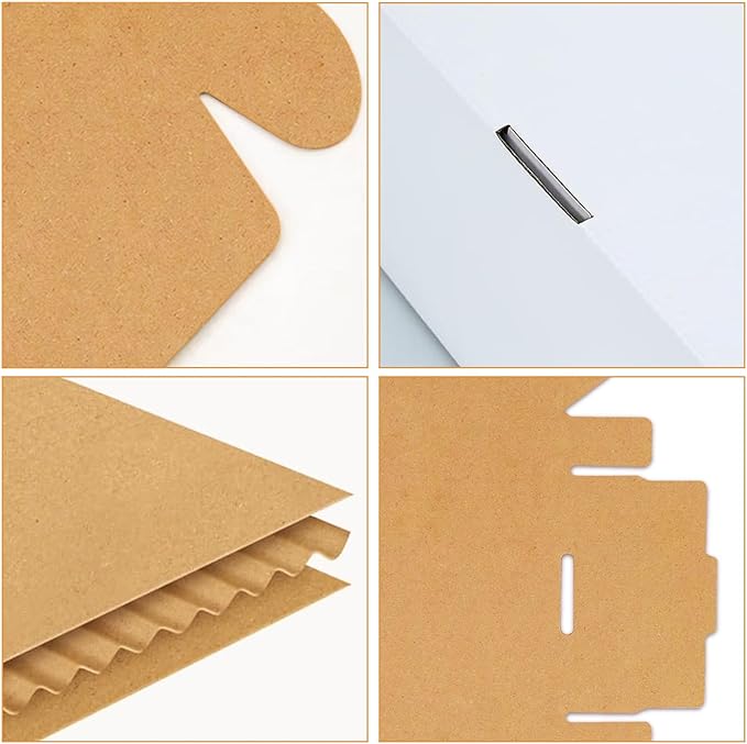 50 Pack Small Shipping Box, Corrugated Mailer, Wonfer Cardboard Box - Image 3