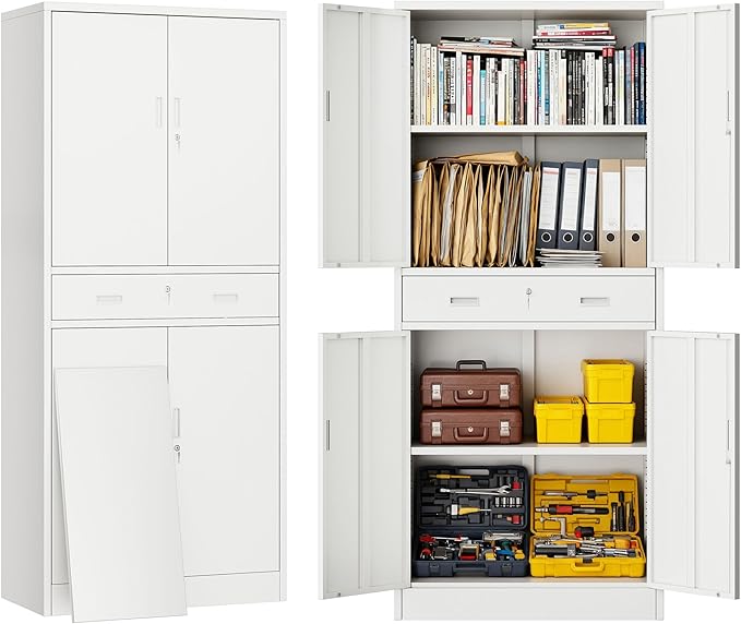 BESFUR 71" H Metal Storage Cabinet by BESFUR