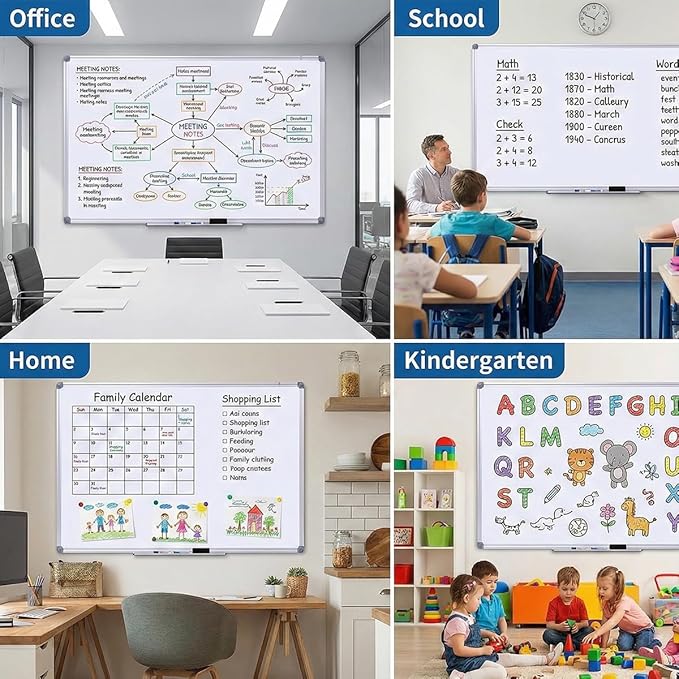 Premium 60"x 36" Multipurpose Magnetic Dry Erase Board - Image 6