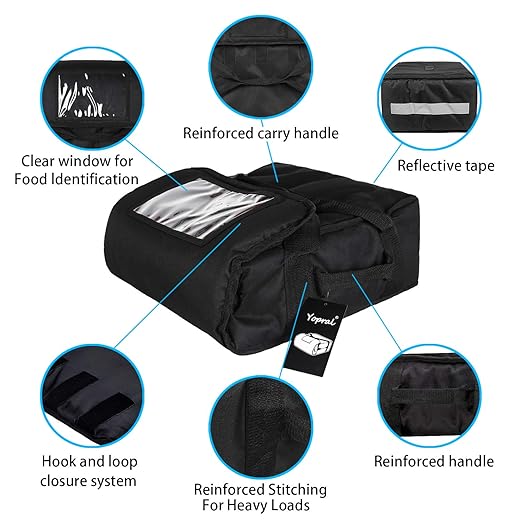 Pizza Bag Thermal Pizza Delivery Bags Insulated Food Delivery Bag Professional - Image 2