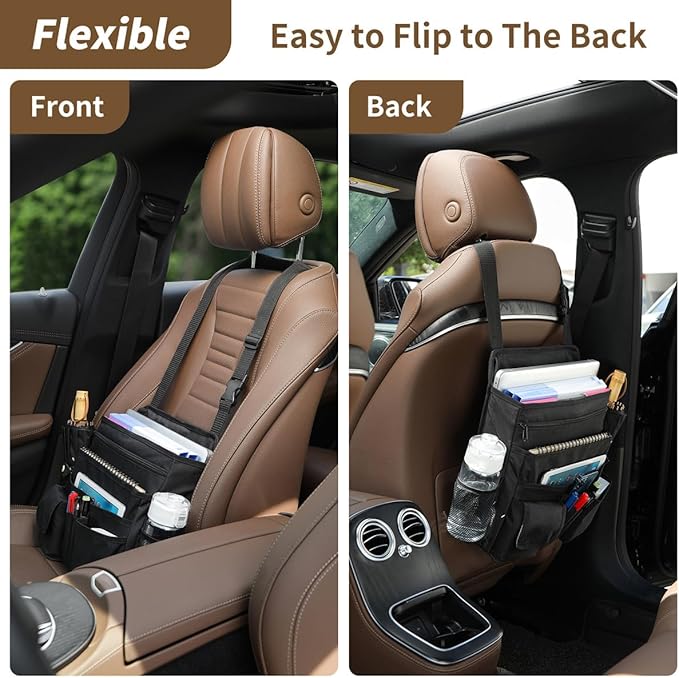 Car Front Seat Organizer for Paperwork File Laptop Mobile Office - Image 5