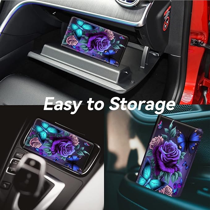 Car Registration and Insurance Holder, Leather Car Glove Box Organizer - Image 4