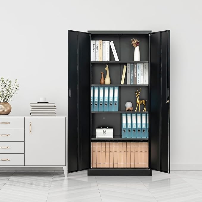 Metal Storage Cabinet, 72 Inch Tall Metal Storage Cabinet - Image 2