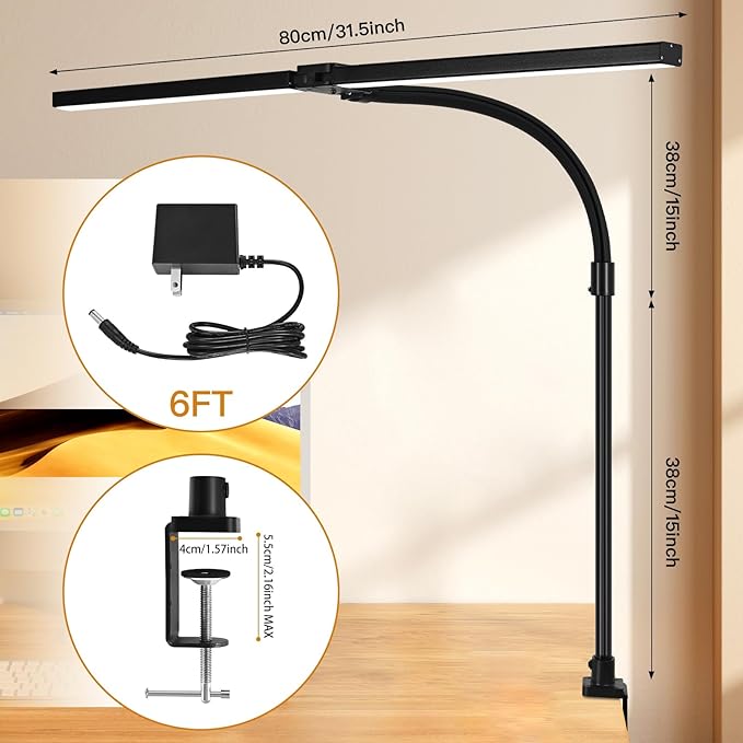 Double Head LED Desk Lamp with Remote Control - Image 4