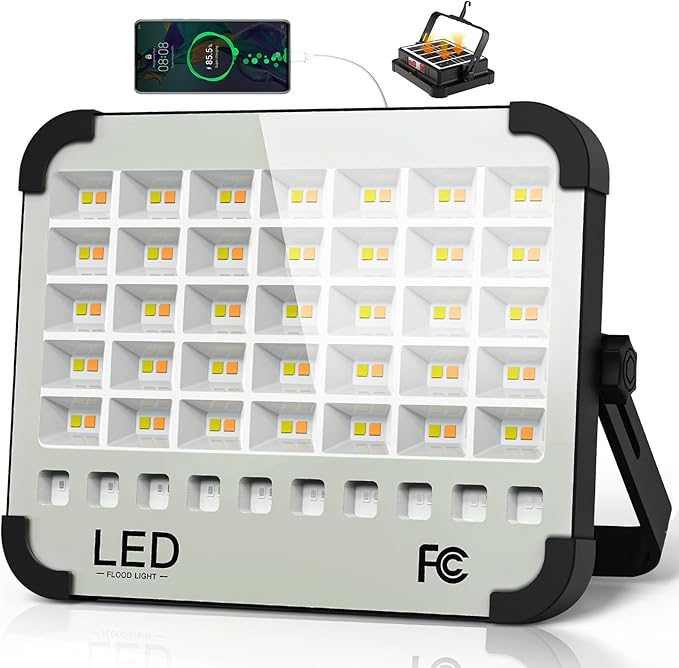 200W LED Solar Work Light, Sinear 20000LM Magnetic Portable Light, 20000mAh by Sinear