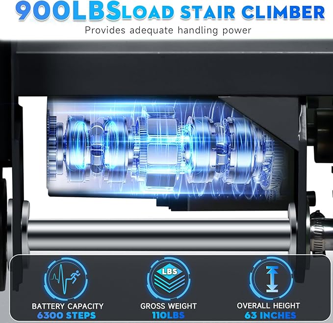 Electric Stair Climbing Dolly, 1250W Electric Stair Climbing Hand Truck - Image 5