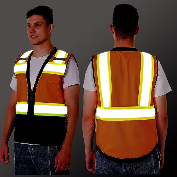 ProtectX 6 Pockets High Visibility Safety Vest - Image 2