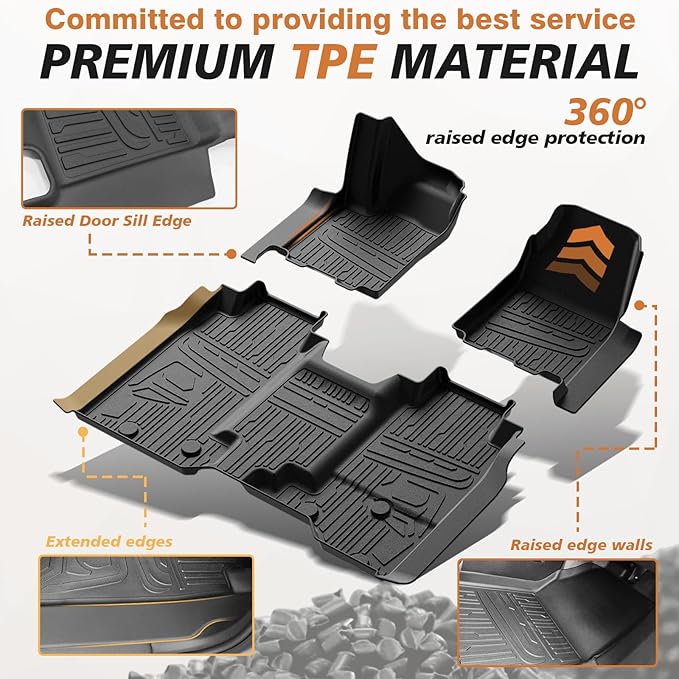 TripleAliners Floor Mats All Weather Liners Compatible - Image 3