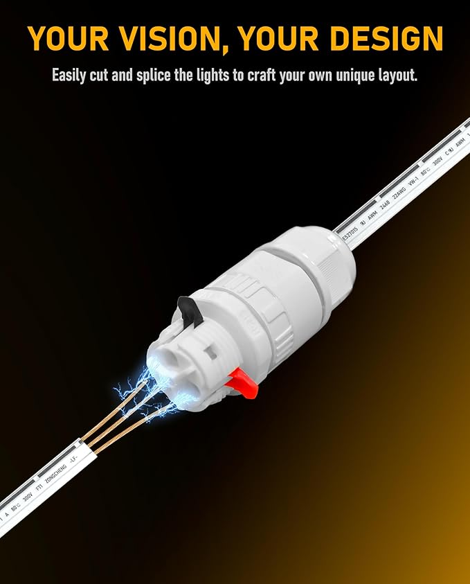 3-Pin Wire Connector Pair for Govee Permanent Outdoor Lights Pro H706A H706B - Image 2