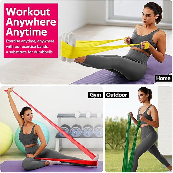 18PCS Resistance Bands Bulk, Non-Latex Physical Therapy Bands, Professional - Image 7