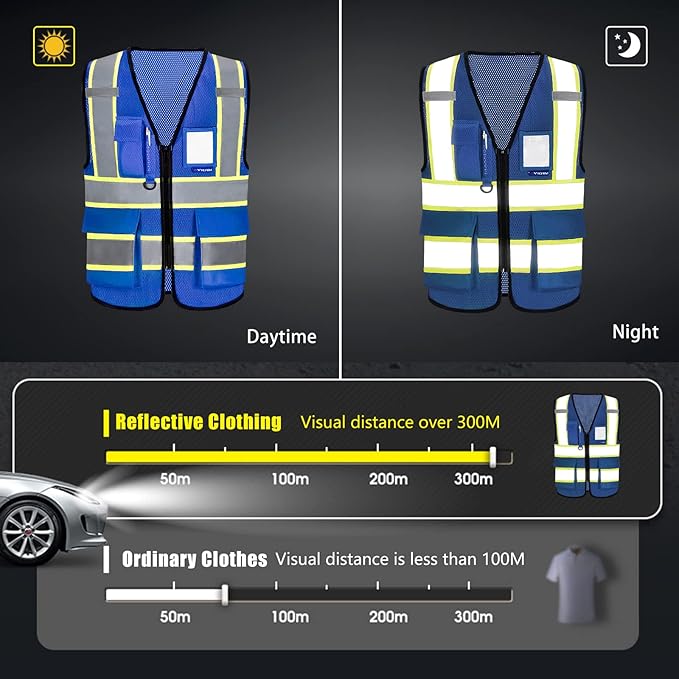 AYKRM 11 color High Vis Reflective Safety Vest - Image 3