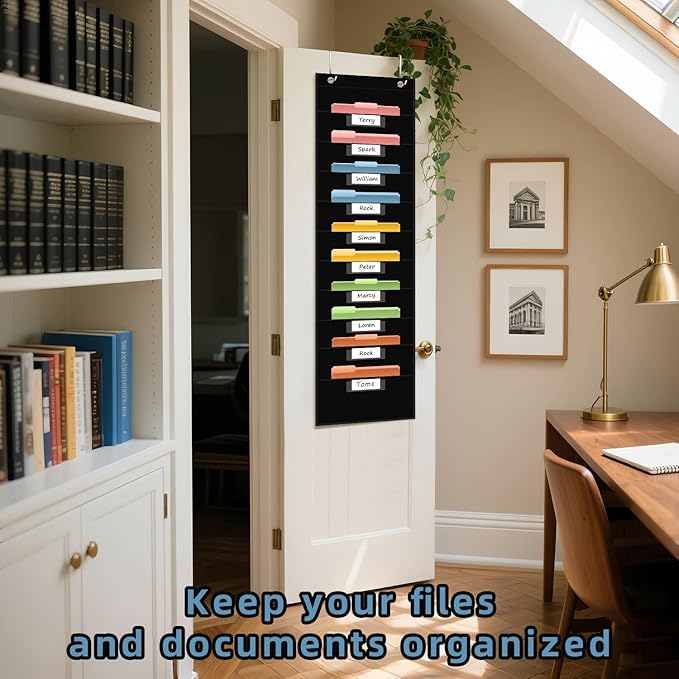 10 Pocket Hanging Wall File Organizer - Image 6