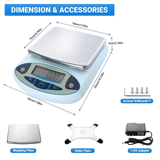 FOUR E'S SCIENTIFIC Lab Scale 5000gx0.01g High Precision Laboratory Analytical - Image 7