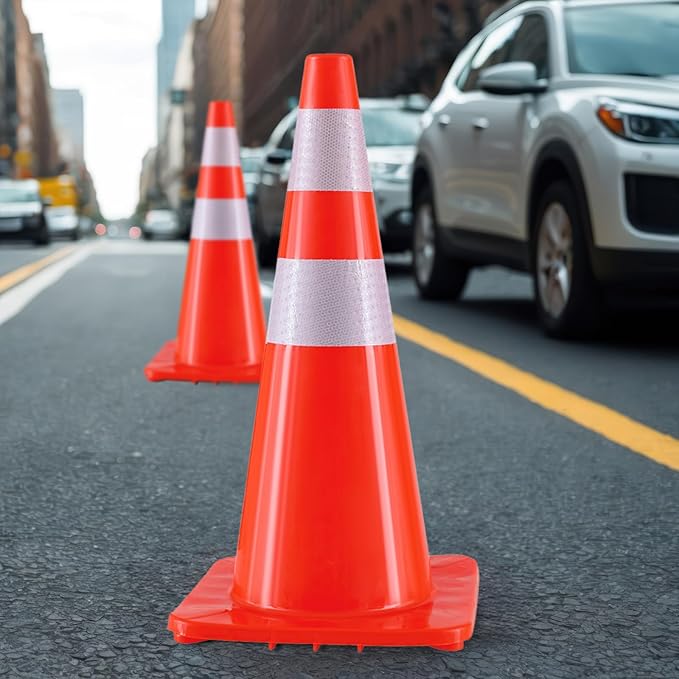 Traffic Safety Cones 28 Inch 6 Pack - Image 4
