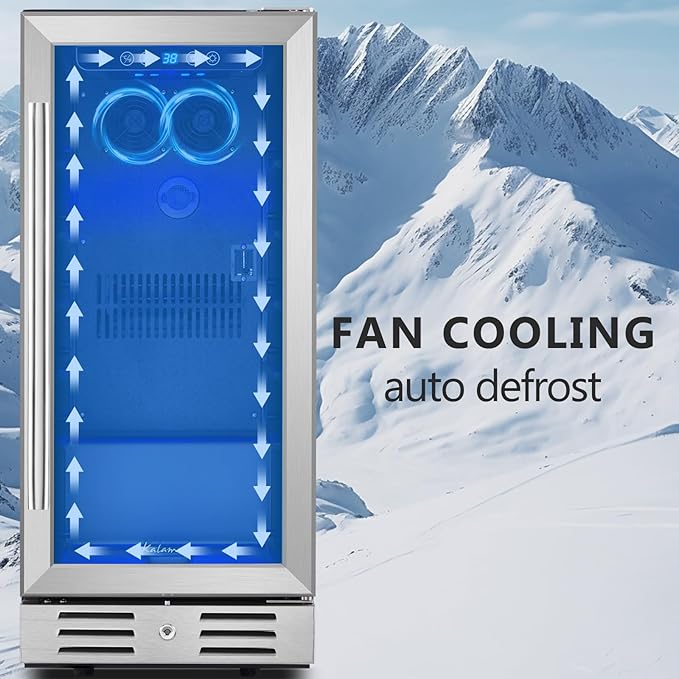 Kalamera 15 Inch 94 Cans Beverage Cooler Refrigerator, - Image 7
