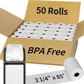 2 1/4" x 85' Thermal Receipt Paper Rolls, Cash Register POS Thermal Paper by MultiLabel