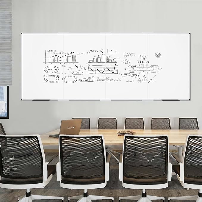 VIZ-PRO Magnetic Dry Erase Board, 120 X 48 Inches, Foldable Wall-Mounted - Image 6
