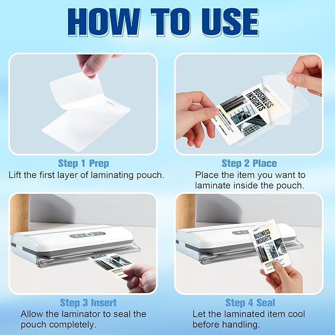 500 Pack 5mil 2.5“x4.2" Thermal Laminating Pouches Badge Laminate Pouches Clear - Image 4