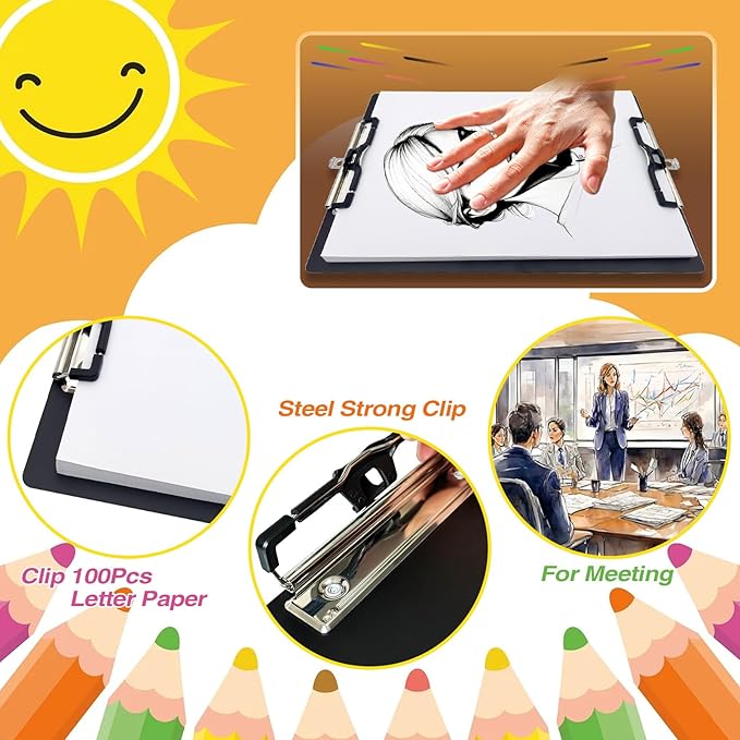 Aluminum Metal Clipboard Sturdy Stainless Hangable - Image 4