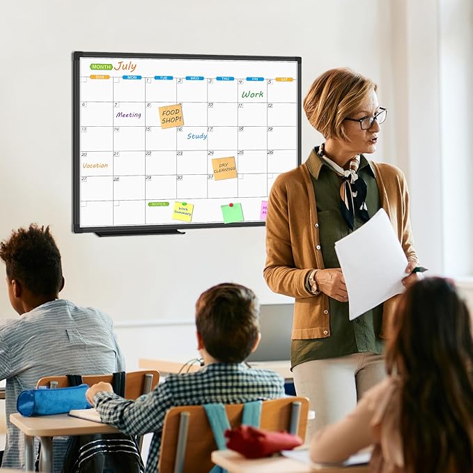 JILoffice Magnetic Dry Erase Calendar Whiteboard, 1 Month White Board Calendar - Image 6