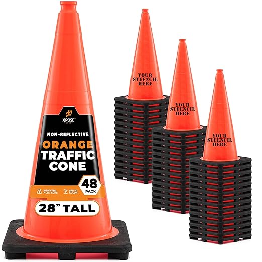 Xpose Safety 28 Inch Orange Traffic Cones, Kids and Construction by XposeSafety