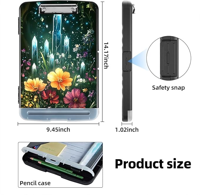 Clipboard with Storage Box & Pen Holder, Heavy Duty Clip Boards 8.5x11 - Image 2