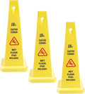 MATTHEW CLEANING 3 Packs 36” Caution Wet Floor Safety Cones by MATTHEWCLEANINGPRODUCTS