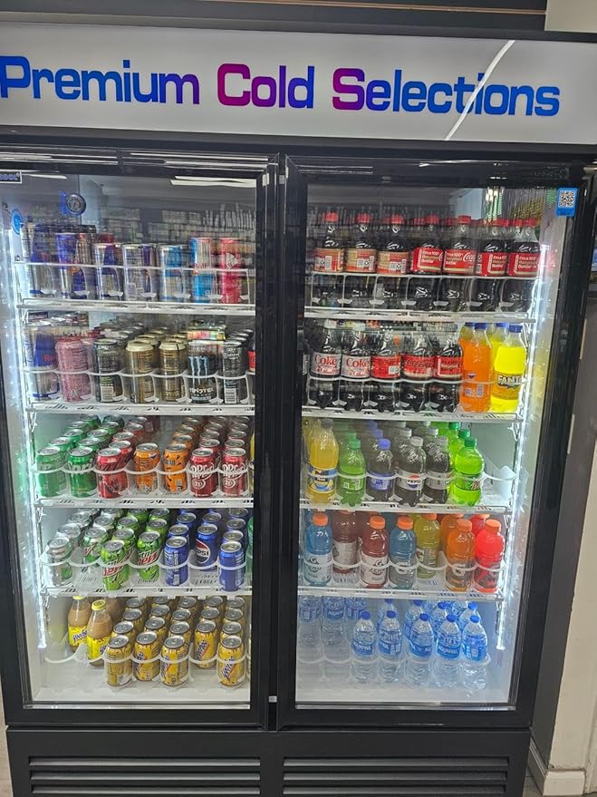 Commercial Beverage Refrigerator Display Fridge, Two Glass Door Upright - Image 3