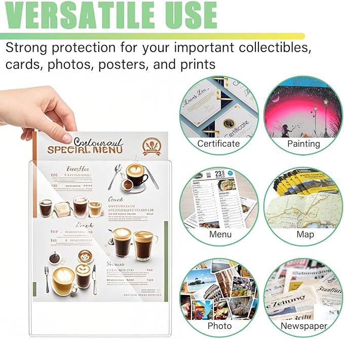 12PCS 5" x 7" Clear Rigid Card Sleeves – Waterproof Hard Plastic Protectors - Image 5