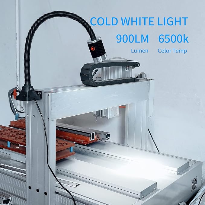 900 Lumens LED Machine Shop Light, IP65 Water Proof Flexible Gooseneck Lamp - Image 2
