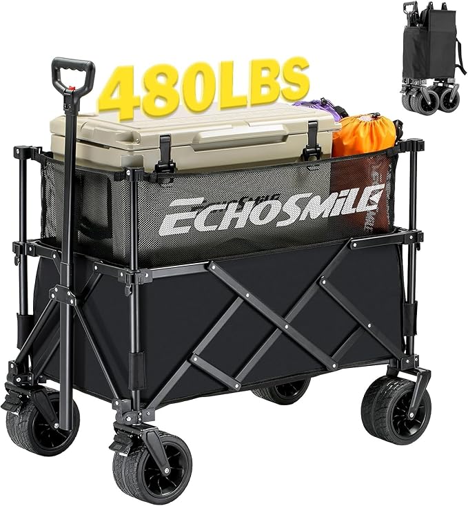EchoSmile Collapsible Folding Wagon Cart by EchoSmile