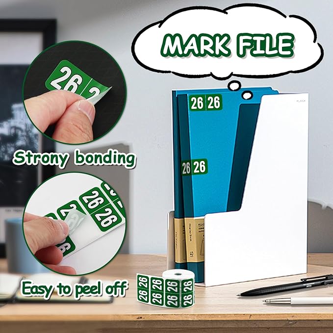 500 Pcs 2026 Year Stickers, Waterproof File Folder Labels, Self-Adhesive - Image 4