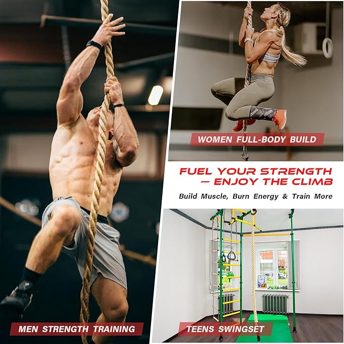 Climbing Rope Gym Workout - 10FT 15FT 20FT 25FT 30FT 35FT Heavy Duty Jute Thick - Image 8