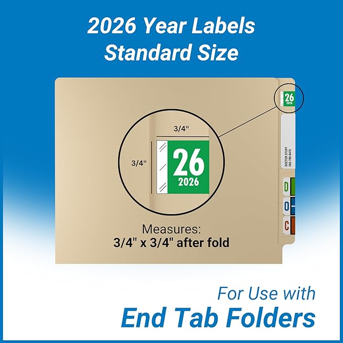 2026 Year Labels, Doctor Stuff 2026 Chart Stickers, Tabbies 11700 Style - Image 3
