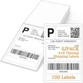 4 x 6 Fanfold Thermal Shipping Labels, 100 Laels Thermal Shipping Labels by SJPACK