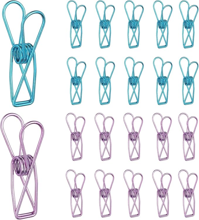 PATIKIL 50Pcs Paper Office Binder Clips, 1.26" Small Metal Wire Hollow Out by PATIKIL