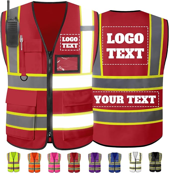 Custom Safety Vest High Visibility Reflective Vests by Unknown