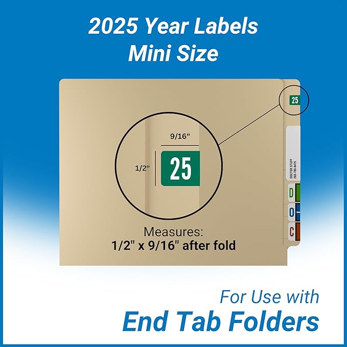 2025 Small Year Labels, Doctor Stuff 2025 Chart Stickers, Tab Products Style - Image 5