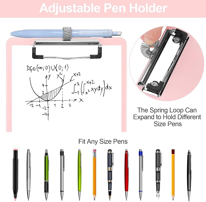Small Clipboard with Storage, A5 Clipboards with Pen Holder, Half Letter Clip - Image 3