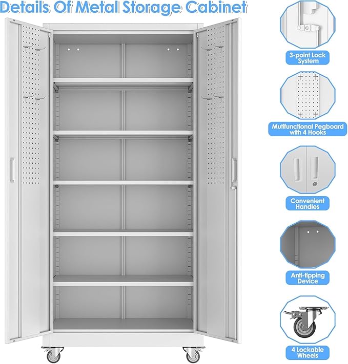 Metal Garage Storage Cabinet - Image 4