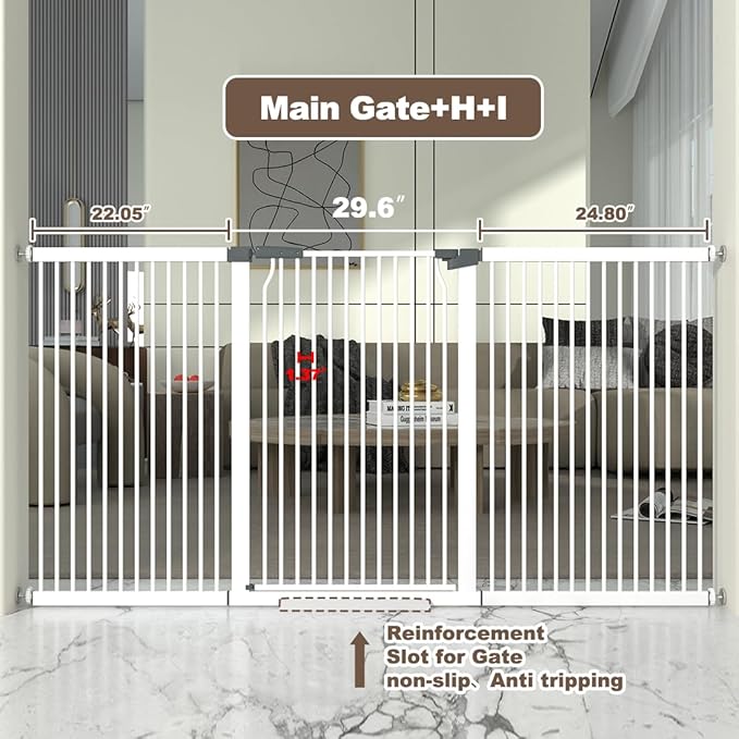 41-Inch Extra Tall Metal Baby Gate - Image 3