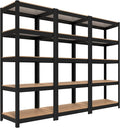 HOMEDANT House 5 Tier Laminated Metal Shelving Unit Adjustable Storage Utility by TheBestOrganizingSolution