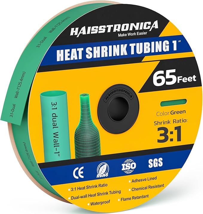 haisstronica 3:1 Heat Shrink Tubing, Shrink Ratio Adhesive Lined Marine Grade by HAISSTRONICA