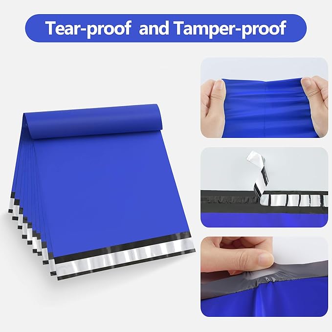 Famagic 200pcs Poly Mailers 12x15.5 Inch Shipping Bags Dark Blue Shipping - Image 4