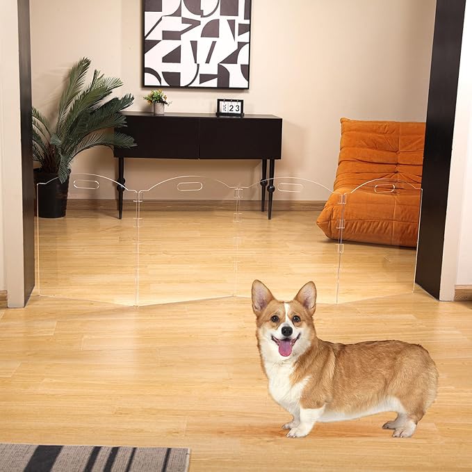 Clear Acrylic Freestanding Dog Gates - Image 6