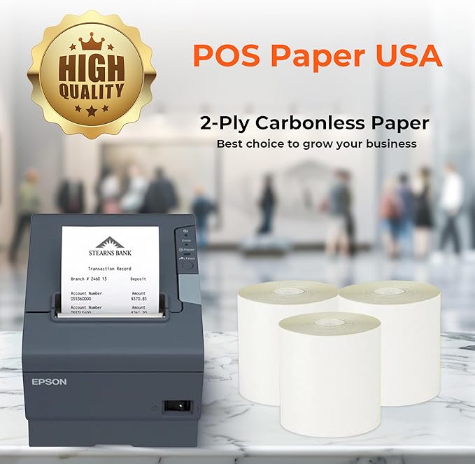 3" x 95' 2-Ply Carbonless Paper - Image 4