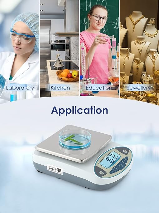 CGOLDENWALL Lab Scale 5000gX0.01 Gram High Precision Laboratory Balance - Image 8