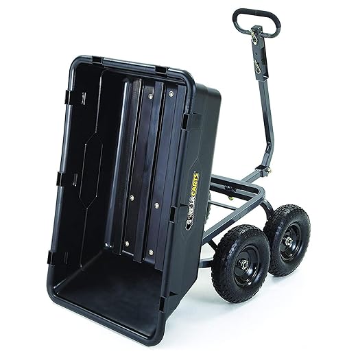 Gorilla Carts Heavy-Duty Poly Yard Dump Cart, 6 Cu Ft Tub, 1200 lb Haul Capacity - Image 7