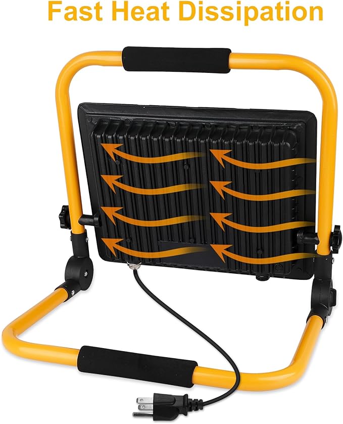 T-SUN 100W LED Work Light, Outdoor Waterproof Flood Light, Adjustable Portable - Image 8